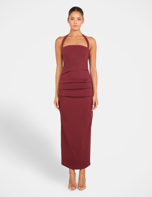 Diane Halter Neck Midi Dress